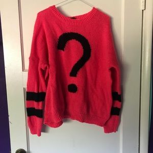 Quirky Bright Pink Sweater